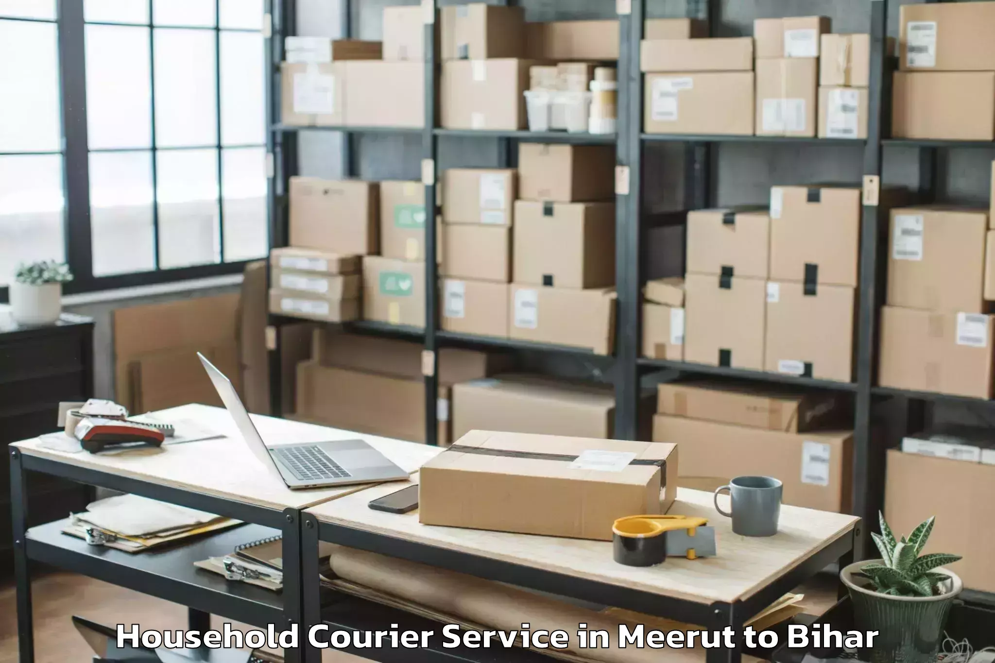 Comprehensive Meerut to Pothia Household Courier